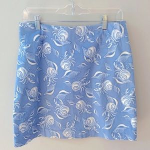 Vineyard Vines Blue Shell Skirt, size 6